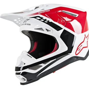 Helma na motorku ALPINESTARS(MX) HELMA SM8 TRIPLE RD/WT (8301219-3182-XS) (Velikost: XS) 8301219-3182-XS