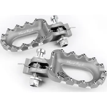 Nářadí na motocykly S3 Hard Rock Opěrky nohou hliníkové stříbrné ESK-463-S