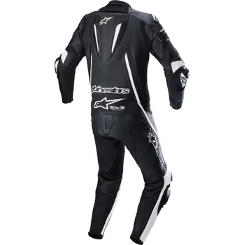 Moto kombinéza jednodílná kombinéza FUSION, TECH-AIR kompatibilní, ALPINESTARS (černá/bílá, vel. 58) (Velikost: 46) 3153022-12