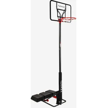 Míčový sport TARMAK Basketbalový koš B100 Easy Polycarbonate nastavitelný od 2,20 m do 3,05 m ČERNÁ