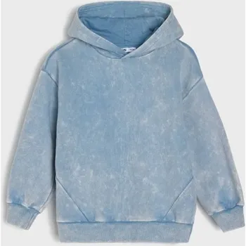 Chlapecké oblečení Sinsay - Mikina s kapucí s opraným efektem - modrá - 287IG-58X - 287IG-58X-98