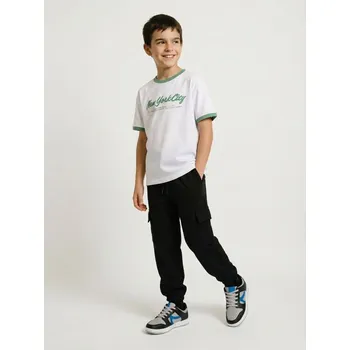 Chlapecké oblečení Sinsay - Bavlněné tričko s nápisem - bílá - 135HW-00X - 135HW-00X-170