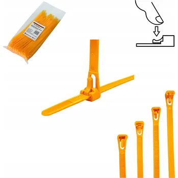 Organizace kabelů Silné Stahovací Pásky Opasky stahovací Opakovaně Použitelné Odolné proti UV záření 4,8 x 200 mm x100