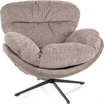 Křeslo Designové otočné křeslo Florence béžové