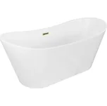 Mexen Montana volně stojící vana 180 x 80 cm, bílá, zlatý přepad - 52011808000-50 198485366
