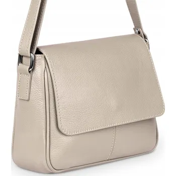 Kabelka Vera Pelle kabelka z pravé lícové kůže – béžová