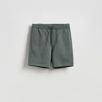 Reserved - Teplákové šortky regular fit - bledá zelená - 327EF-07X - 327EF-07X-L