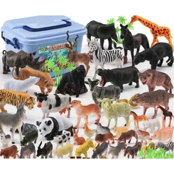 Figurka Sada figurek Pan i Pani Gadżet Divoká zvířata Safari 58 kusů