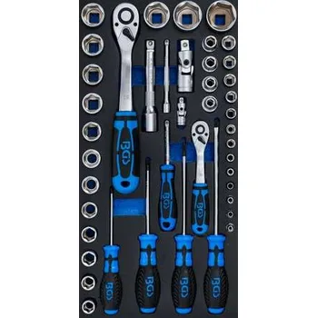 Autodíl BGS Technic BGS 2002-7 Vložka do dílenského vozíku 2/3: Gola sada 1/4" - 1/2" 4 ÷ 32 mm se