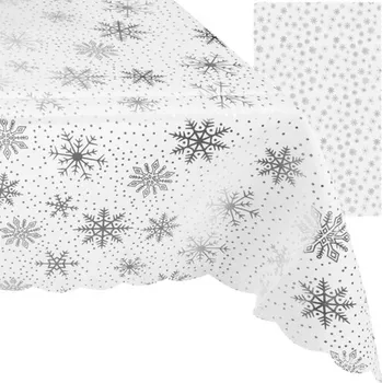 ubrus Vánoční ubrus SILVER STAR 140x220 cm, bílý