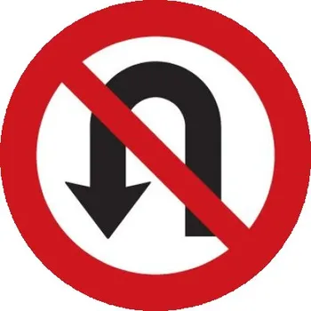 Dopravní značení Dopravní značka B25 - Zákaz otáčení - Standardní kruh 700mm