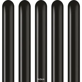 Balónek Balónky na modelování 260M Standard Black, černé modelovací balónky 115 cm, 50 Ks.