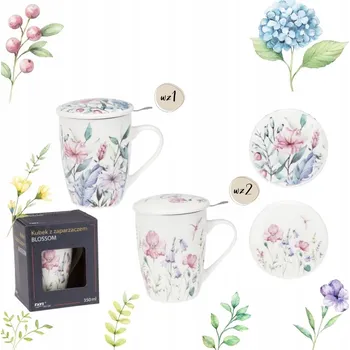 Porcelánový hrnek s konvičkou RAVI Decor Blossom 350 ml