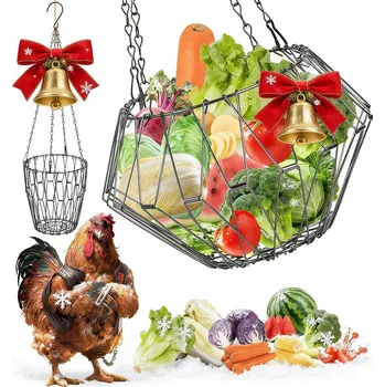 Pro ptáka Závěsný Krmítko pro Kuřata s Nastavitelnou Výškou, Řetěz Odolný proti Rzi