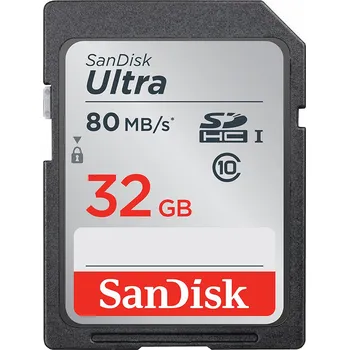 Paměťová karta PAMĚŤOVÁ KARTA SANDISK ULTRA SDHC 32GB 80MB/S CL10