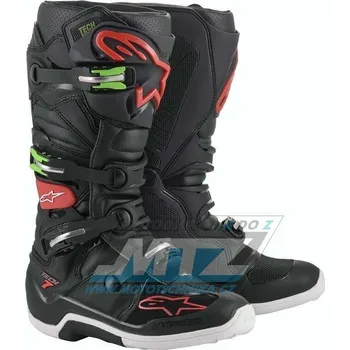 Auto-moto Boty Alpinestars TECH7 offroadové/motocrossové - černo-červeno-zelené AS2012014-1366