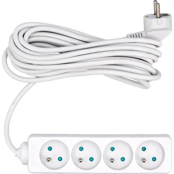 Napájecí kabel VOREL Kabel prodlužovací 4 zásuvky 5 m typ E, 72509