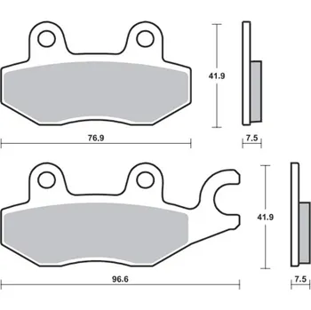 Nářadí na motocykly Brzdové destičky TECNIUM Professional Racing Sintered Metal - MSR455 MSR455