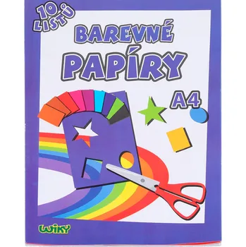 Barevný papír Barevné papíry A4 – 10 listů (10 barev)