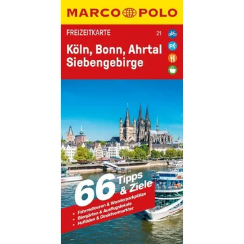 MARCO POLO Freizeitkarte 21 Köln, Bonn, Ahrtal, Siebengebirge 1:110.000