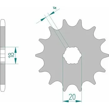 Nářadí na motocykly Ocelová standardní přední řetězová kola AFAM 20303 - 520 20303-10