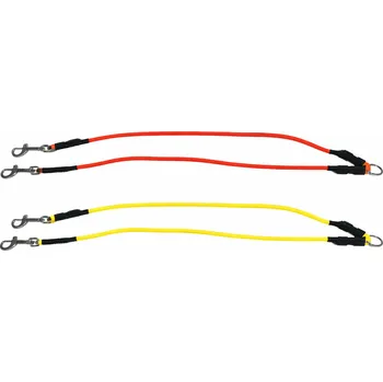 Obojek pro psa Zubíček - výroba loveckých potřeb Rozdvojka pro dva psy - kulatá - 6mm - BIOTHANE - Barva Reflexní oranžová