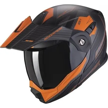 Helma na motorku Moto přilba SCORPION ADX-1 TUCSON matná černo/oranžová (Velikost: S) MCF_13555