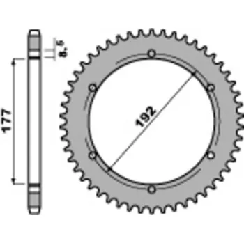 Nářadí na motocykly Ocelová standardní zadní řetězová kola PBR 223 - 520 223.53.C45