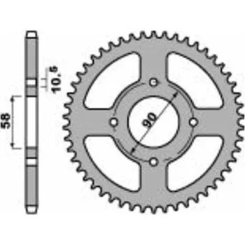 Nářadí na motocykly Ocelové standardní zadní kolo PBR 4668 - 520 4668.44.C45