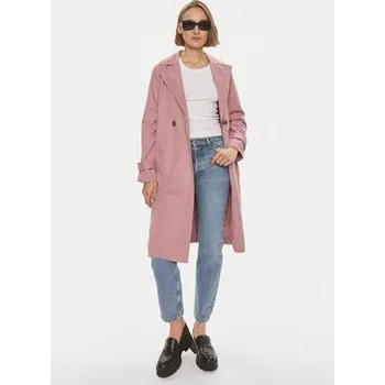 Dámský kabát Vero Moda Trenčkot Lou 10257581 Růžová Regular Fit XL