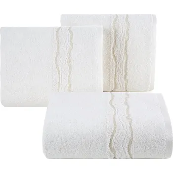 Ručník BAVLNĚNÝ RUČNÍK KARIN SADA 6KS 50X90 CM KRÉMOVÁ