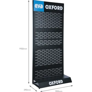 prezentační stěna s rastrem pro drátový program jednostranná pro umístění ke zdi, OXFORD (černá, 900x390x1950 mm) PC8040