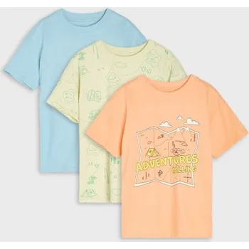 Oblečení a móda Sinsay - Bavlněná trička 3 pack - korálová - 438IG-32X - 438IG-32X-104