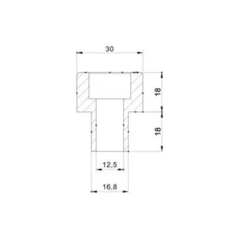 Motodíl Adaptér na zpětné zrcátko PUIG ADAPTER REAR MIRROR HI-TECH IV BMW C600S 9580N černý na konec řídítek 9580N