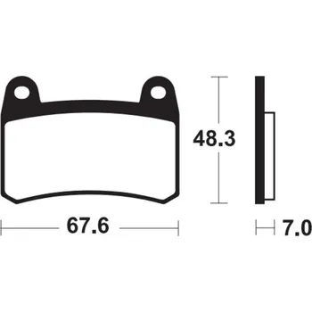 Nářadí na motocykly Brzdové destičky TECNIUM Street Performance Sintered Metal - MF433 MF433