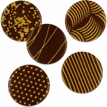 Čokoláda Günthart Balení Čokoládová dekorace zlaté ornamenty (120ks)