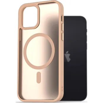 Pouzdro na mobilní telefon AlzaGuard Matte Case Compatible with Magsafe pro iPhone 12 / 12 Pro pískově žlutý