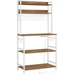 Houseland Kuchyňský regál Vasagle Kefry, ořech/bílá