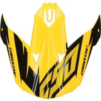 Motodoplněk kšilt pro přilby Cross Cup Two, CASSIDA (žlutý fluo/černý/šedý) PEAK YELLOW BLACK SC-15 TWO