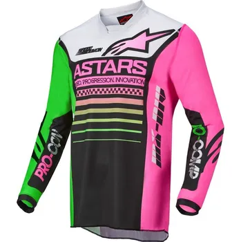 Moto dres ALPINESTARS(MX) DRES R-COMP BLK/GN/PK L (3762122-1669-L) (Velikost: L) 3762122-1669-L