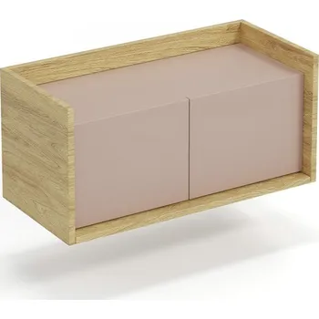 Šatní skříň Nábytek PEGAS s.r.o. Skříň MOBIUS LOWBOARD 2D korpus skříně, přírodní/starorůžová