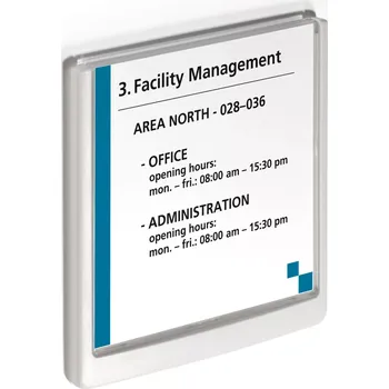 Kancelář Orientační tabulka CLICK SIGN 149x148,5 mm - Bílá