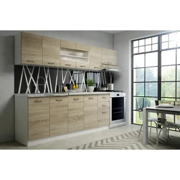 Kuchyňská linka Nábytek PEGAS s.r.o. Kuchyňská linka PERLA 260, dub sonoma/bílá