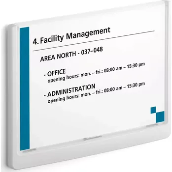 Kancelář Orientační tabulka CLICK SIGN A5 na šířku- Bílá