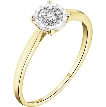 Prsten Prsten ze žlutého a bílého zlata s brilianty - 0,07 ct - ryzost 585 - 227.110