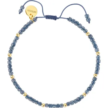 Náramek Pozlacený náramek z mosazi se zirkony - AR545-1557