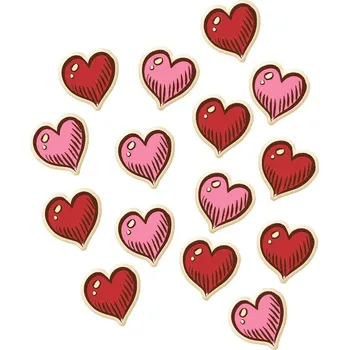 Čokoláda Günthart Srdíčka (červená, růžová) z bílé čokolády 15ks