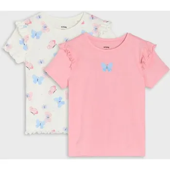 Sinsay - Bavlněná trička s potiskem 2 pack - vícebarevná - 387AY-MLC - 387AY-MLC-128