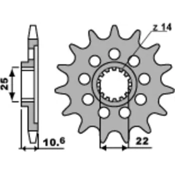 Nářadí na motocykly Ocelová standardní přední řetězová kola PBR 2127 - 520 2127.14.18NC