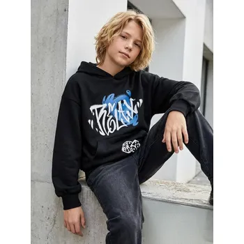 Chlapecká mikina Sinsay - Bavlněná mikina - černá - 160HW-99X - 160HW-99X-146